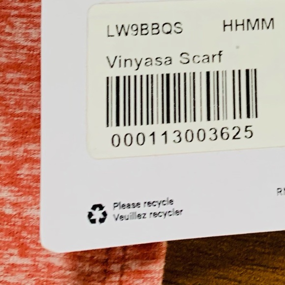 Lululemon hhmm heather coral vinyasa scarf new - Picture 4 of 6